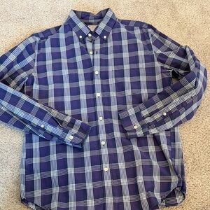 J. Crew Men's Blue Plaid Shirt Size Medium